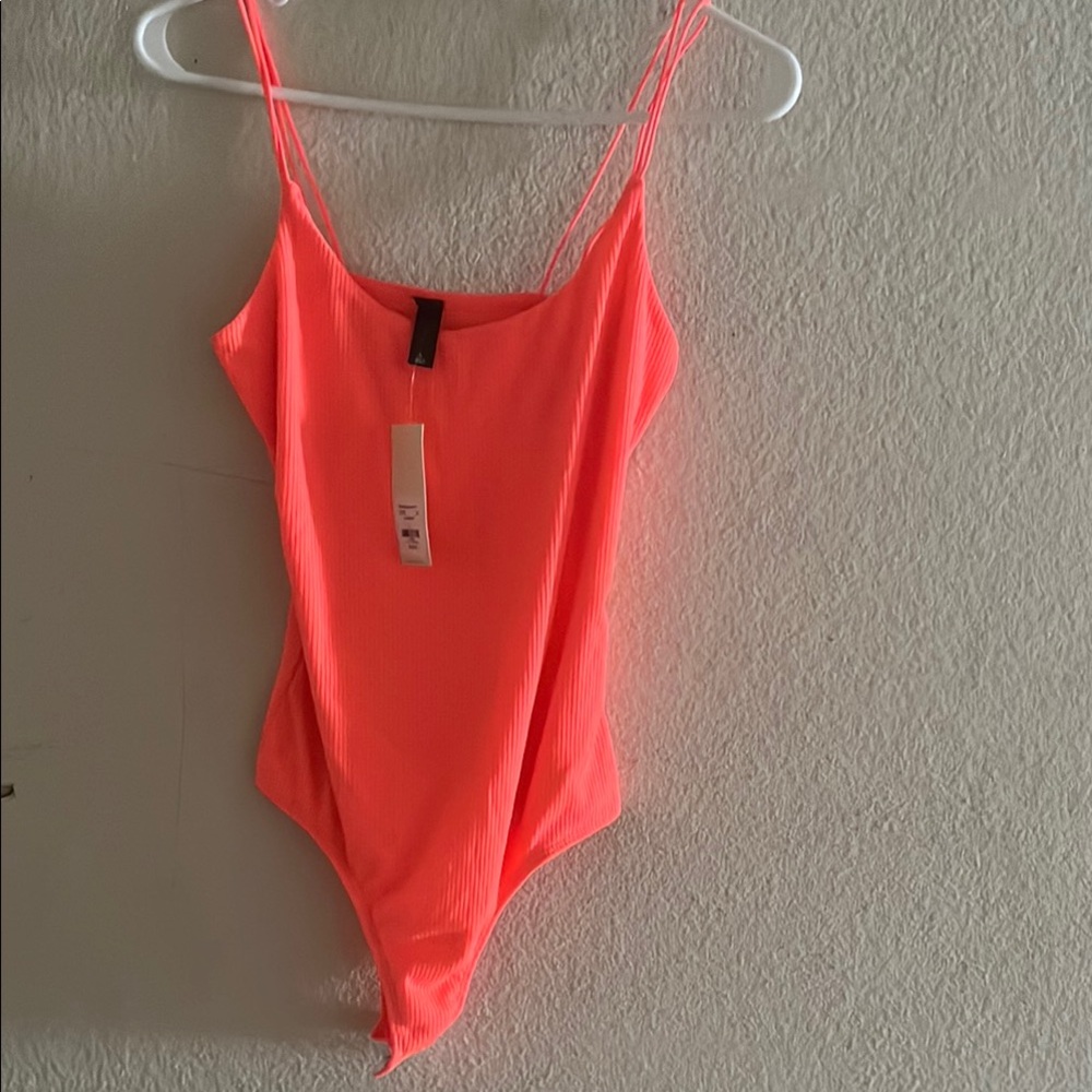 Vibrant Coral  One Piece bodysuit